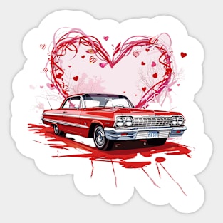 Valentine's Lowrider Love Sticker